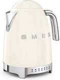 Smeg Wasserkocher KLF04CREU, Anti-Limiden Filter, Temperatur regelbar 1,7L zuzüglich Temperaturniveaus, Stromversorgung 2400W, Creme