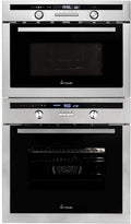 Mikrowelle EB8013ED EBM4502ED SET8013EBM, 60cm Einbaubackofen, Autarkes Herdset, Wärmeschutzverglasung, Drehspieß, Kerntemperaturfühler, Grill
