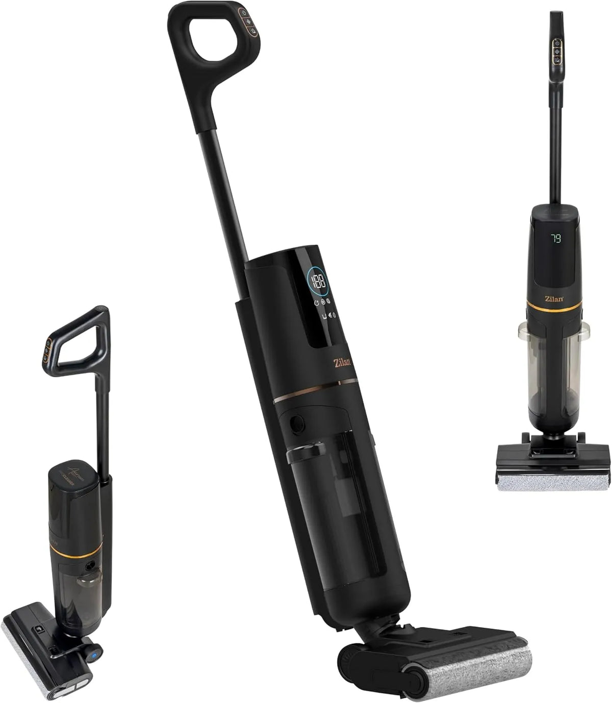 Nass-/Trockensauger Zilan Akku Nass, Kabelloser Wischsauger & Staubsauger, mit Wischfunktion, BLDC-Motor Selbstreinigung