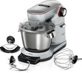 Bosch Küchenmaschine MUM9AX5S00, Edelstahl-Schüssel 5,5 L, Leistung 1500 W, 3 Automatikprogramme, 7 Stufen, OptiMUM, spülmaschinenfest, Timer, besen