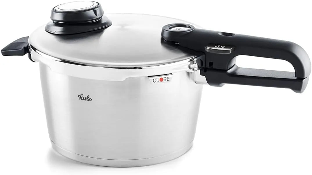 Fissler Vitavit, Fassungsvermögen 4,5 L, Ø 22 cm, Edelstahl-Dampfkochtopf,4-Garstufen, Schnellkochtopf, inklusive. Einsatz, Made in Germany, Induktion