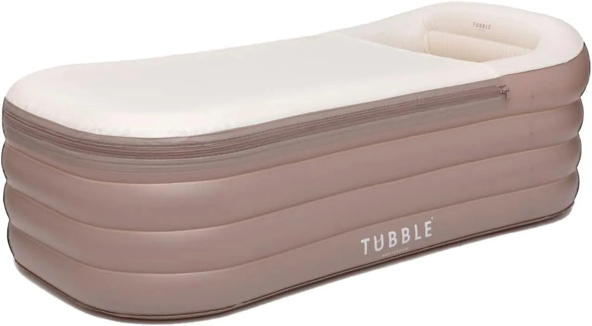 Badewanne Aufblasbar Ambient Taupe 200 Liter Modell 1min Tubble Compact, Kleine Faltbare Badewanne für Erwachsene bis 170 cm, Aufbau in