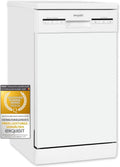 Exquisit Geschirrspüler GSP9109-030E, Spülmaschine 45 cm in freistehender Ausführung, 9 Maßgedecke, weiss, LED