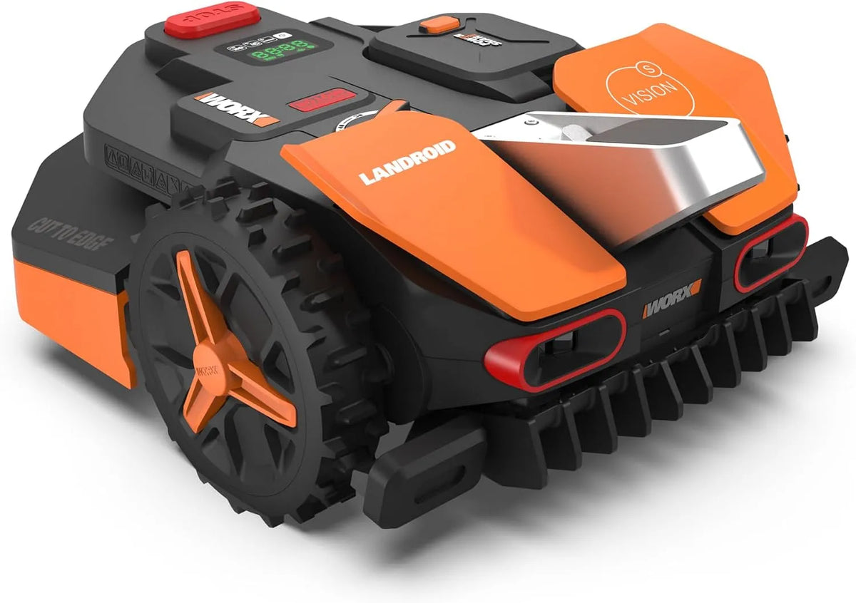 Worx Rasenmäher S250 WR202E, Landroid Vision, WLAN & Bluetooth, Igelschutz, Mähroboter ohne Begrenzungskabel für Gärten bis 250m², AI Roboter