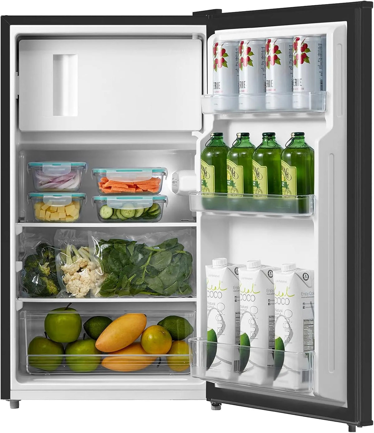 Comfee Kühlschrank RCD80DK3, Fassungsvermögen 80L Kleiner, mit 12 L Gefrierfach, Inverter-Kompressor, 4-Sterne-Gefrierschrank-Bewertung