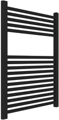 ERCOS Handtuchwärmer, Bad Heizkörper Abmessungen 600x770 MM Bad Heizkörper in Schwarz Matt, 1/2' Anschlüsse Geliefert mit Montage-Kit