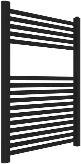 ERCOS Handtuchwärmer, Bad Heizkörper Abmessungen 600x770 MM Bad Heizkörper in Schwarz Matt, 1/2' Anschlüsse Geliefert mit Montage-Kit