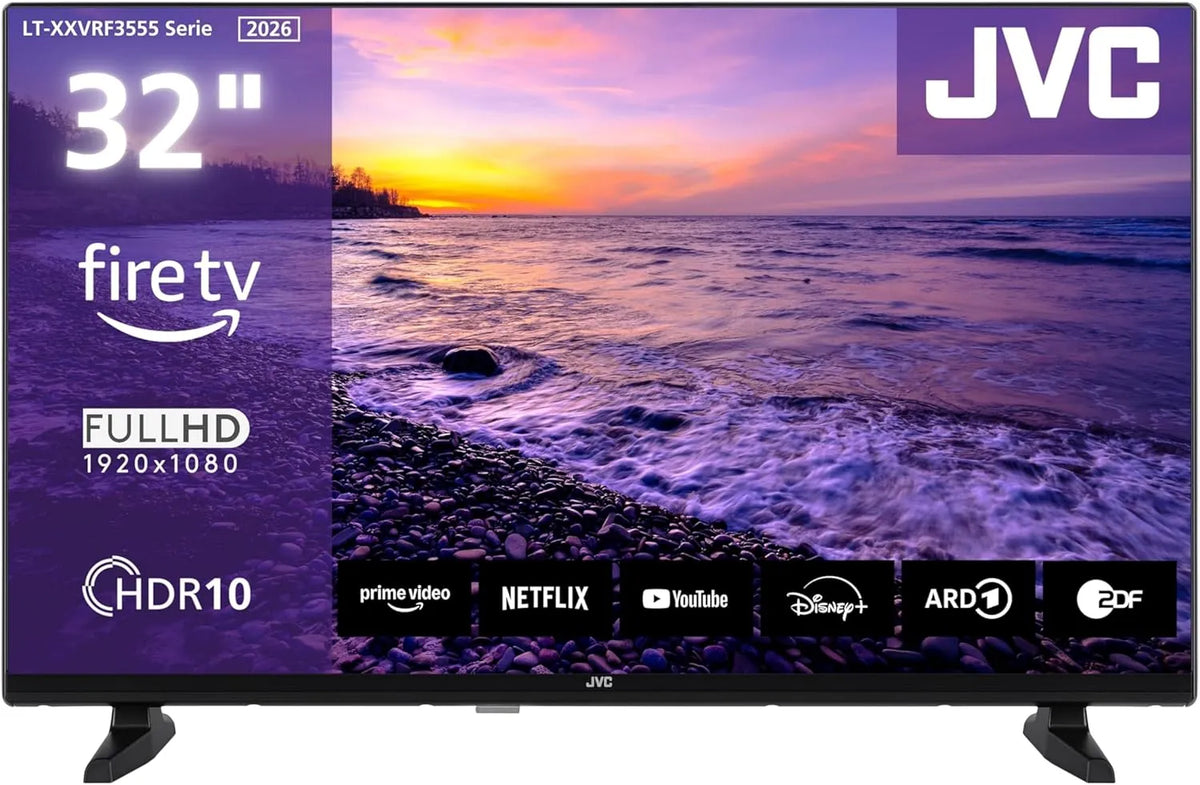 Modell 32 Zoll Fire TV Full HD LT-32VRF3555 JVC Fernseher, Smart TV HDR Fernseher, LED TV, 2026, mit Alexa Sprachsteuerung und Triple Tuner