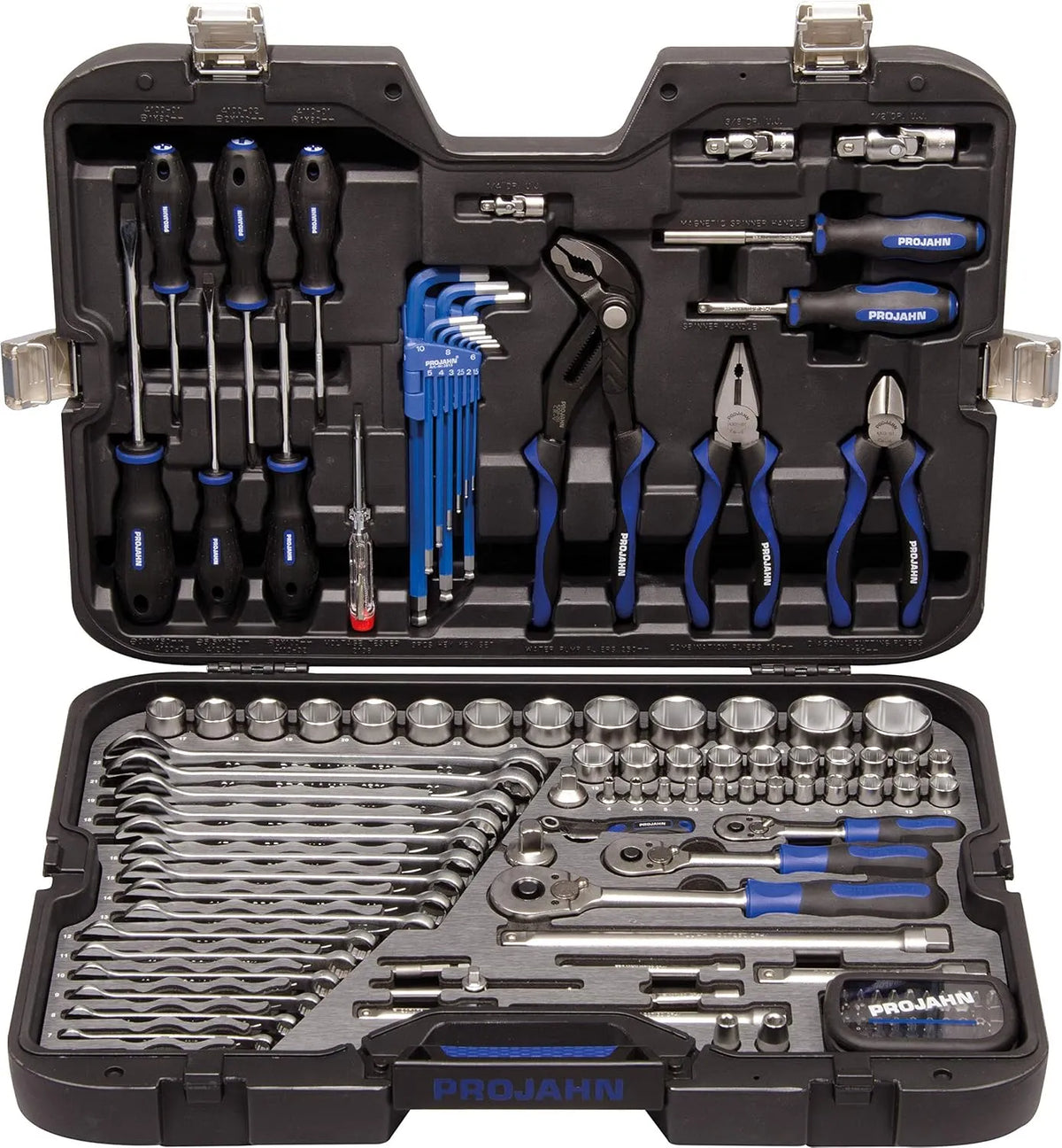 Industrie-Werkzeugkoffer Universal metrisch 122-tlg 39048201 Projahn, Werkzeugkasten, umfangreiches Sortiment, Optik, Werkzeug Set