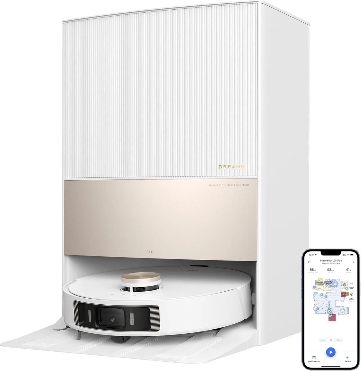 Dreame Staubsauger L20 7000, Moppentfernung, Ultra Roboter mit MopExtend-Technologie, AI Action, anheben der Wischmopps