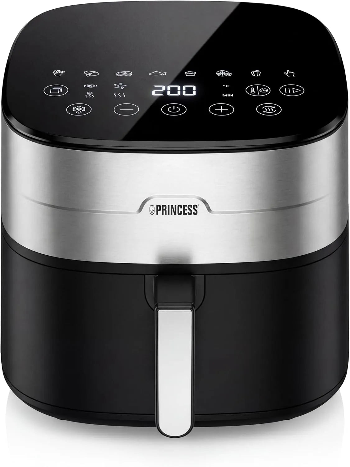 Princess Heißluftfritteuse 182280, Dual Heat Airfryer 8L XXL, Leistung 2000 W, 15-in-1, BPA- & PFAS-frei, Shake-Erinnerung