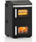 Heißluftfritteuse Arendo, Leistung 2800 W, 2 Kammern, Fassungsvermögen 17 Liter, 2 Zonen, 3D Umluftsystem, Synch- und Match-Funktion, XXL Dual Zone