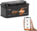 Modell 140AH Bluetooth Lithium Batterie LiFePO4 H190 LiTime, 1792Wh Energie Lithium Akku, Upgrade 150A BMS Batterien für Wohnmobil DIN H8 L5 Größ