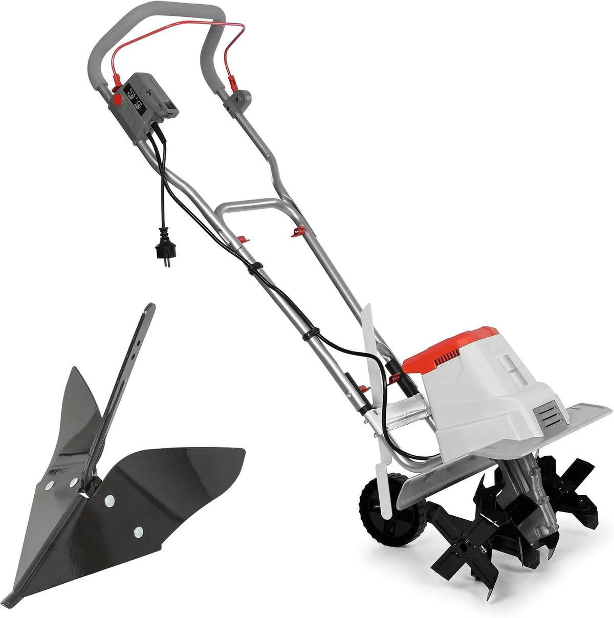 Motorhacke IEM 1500 IKRA Elektro, Flexible Arbeitsbreite 32 & 45cm, Arbeitstiefe bis 20cm, Starke 1500W Leistung, inklusive. Häufelpflug