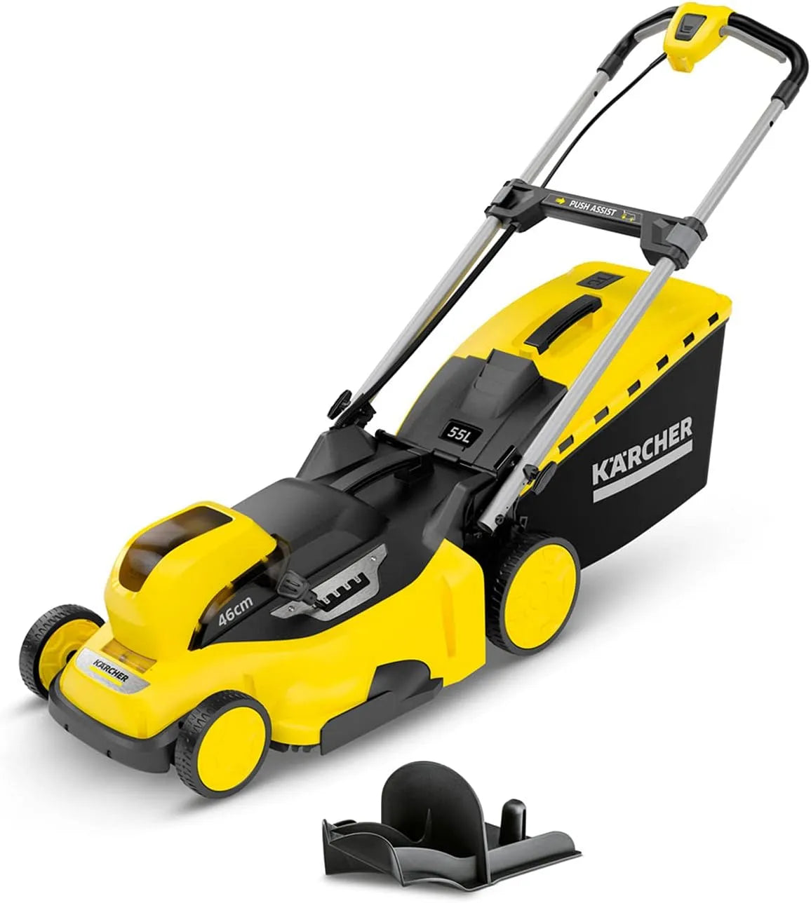 Kärcher Rasenmäher LMO 36 36-V-Akku, Leistung: max. 325-650 m², verstellbare Schnitthöhe: 20-70 mm, Fangkorb: 55 Liter, Mulchkeil, nutzbar mit dem