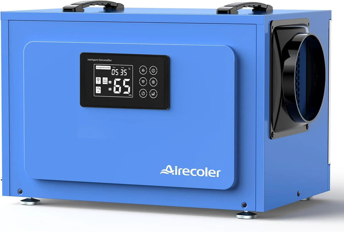 Luftentfeuchter, automatische Abtauung, Fassungsvermögen 60L mit Pumpe für Kriechkeller und Keller mit Ablaufschlauch, Memory-Start