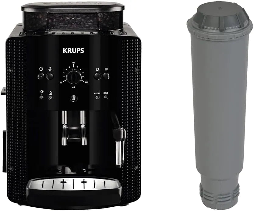 Krups Kaffeevollautomat EA8108, Essential, in Schwarz & F 088 01 Wasserfilter f. alle Orchestro-Modelle Espresso, Espresso und Kaffee