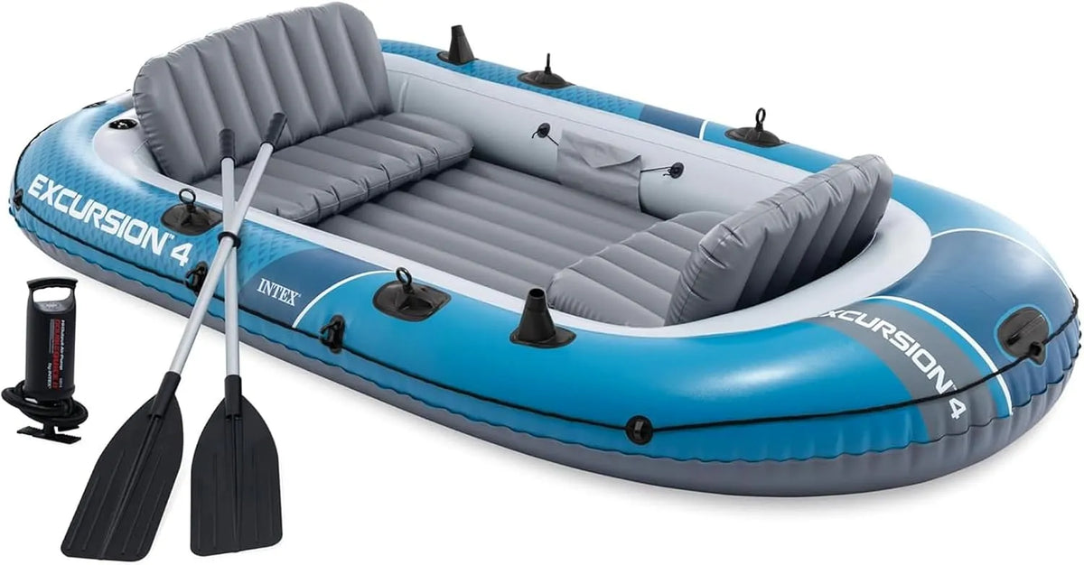 Intex, Leistung Pumpenkapazität, Excursion 4 Schlauchboot-Set: inklusive Deluxe 137,2 cm Bootsruder und hoher