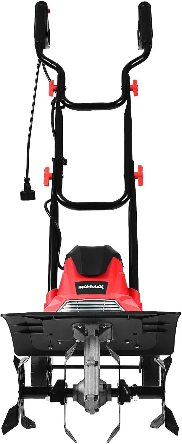 Motorhacke, FANTASK 1200W Elektro Rot, Bodenfräse Gartenfräse Gartenhacke 22cm Arbeitstiefe und 35cm Arbeitsbreite