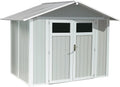 Gerätehaus Grosfillex, Utility V 4 Kunststoff 242x162cm Farbe Grau-grün
