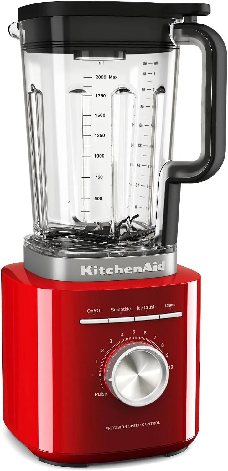 KitchenAid Standmixer 5KSB2073EER, 10 Stufen, Pure Power, Eis-Crushen, Empire Rot, 1,5 PS Motor, Fassungsvermögen 2L BPA-freier Behälter