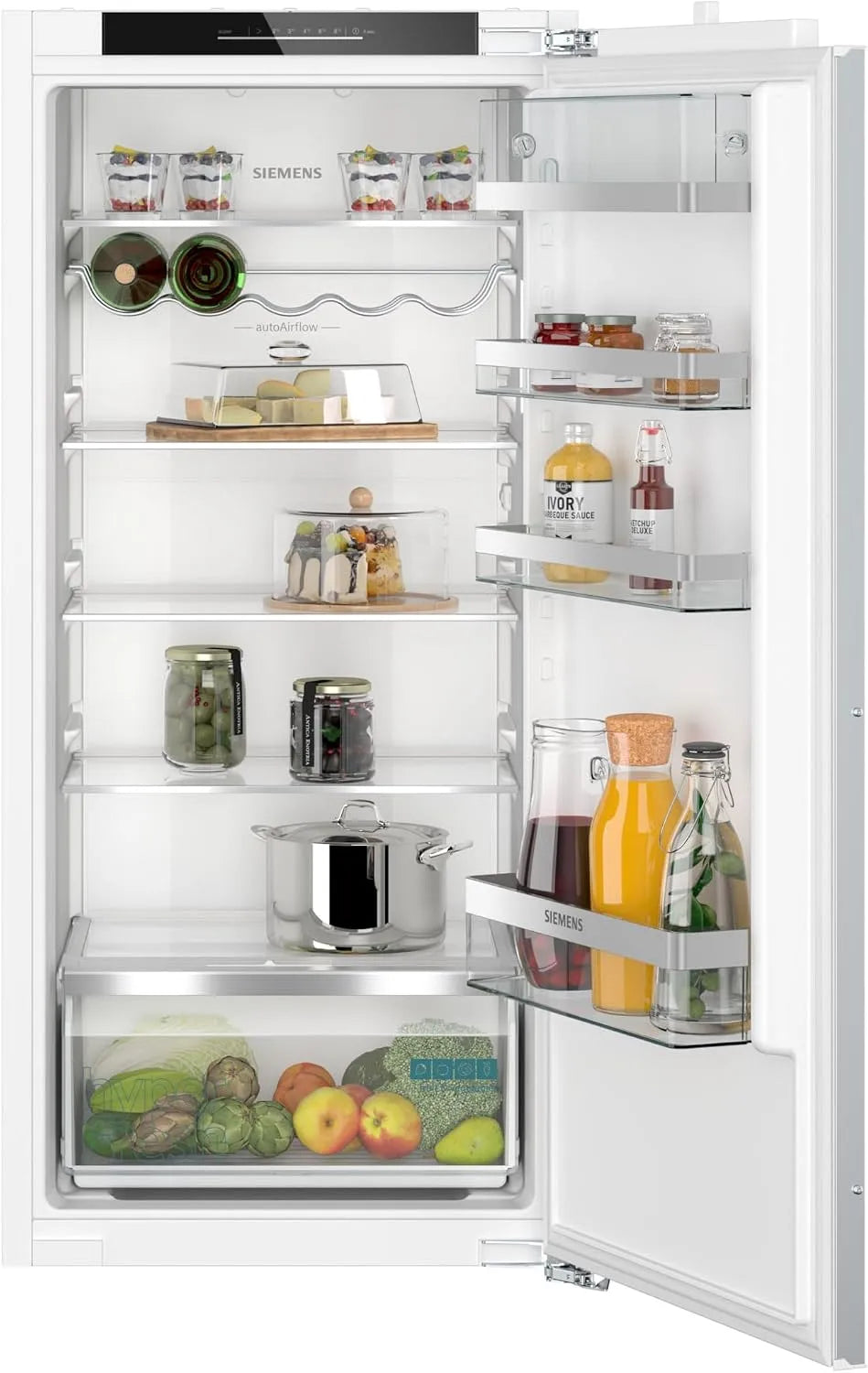 Siemens Kühlschrank KI41RADD1 iQ500, 122,5 x 56 cm Nische, Fassungsvermögen 204 L, Einbau, längere Frische, Made in Germany, sehr Leise, superCooling