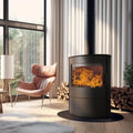Kaminofen, Energieeffizienzklasse A+ & HKI-Zertifiziert, KRATKI Rollo 2 8 kW Ø 150 mm mit Raumluftunabhängig, modernes Design