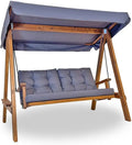 Hollywoodschaukel Pera 2000 Westmann Holz, Maße 203x116x180 cm, Anthrazit