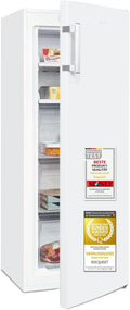 Exquisit Gefrierschrank GS5231-NF-H-040C, Fassungsvermögen 161 l Nutzinhalt, 39 dB, Energieklasse C, NoFrost, Schnellgefrieren, Türalarm, weiss