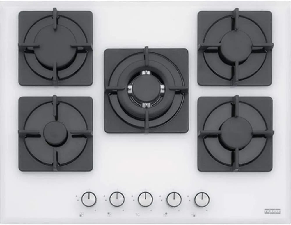 Kochfeld FHNS 705, Franke 4G TC WH C integriertes Gaskochfeld weiß, Leistung 1000 W, Gasherd, Glas