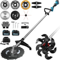 Motorhacke, 680 U, 2-In-1 Akku mit 2 Akkus, mit Arbeitsbreite 23 cm und Arbeitstiefe 25 cm für Rasen, Min Bürstenloser Elektro Gartenfräse