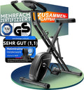 Fahrrad HELDENWERK Heimtrainer, bis 150KG Belastbar Ergometer, Klappbar Set-extra bequem & leise, FlexiFoam, Hometrainer, Fitnessbikes