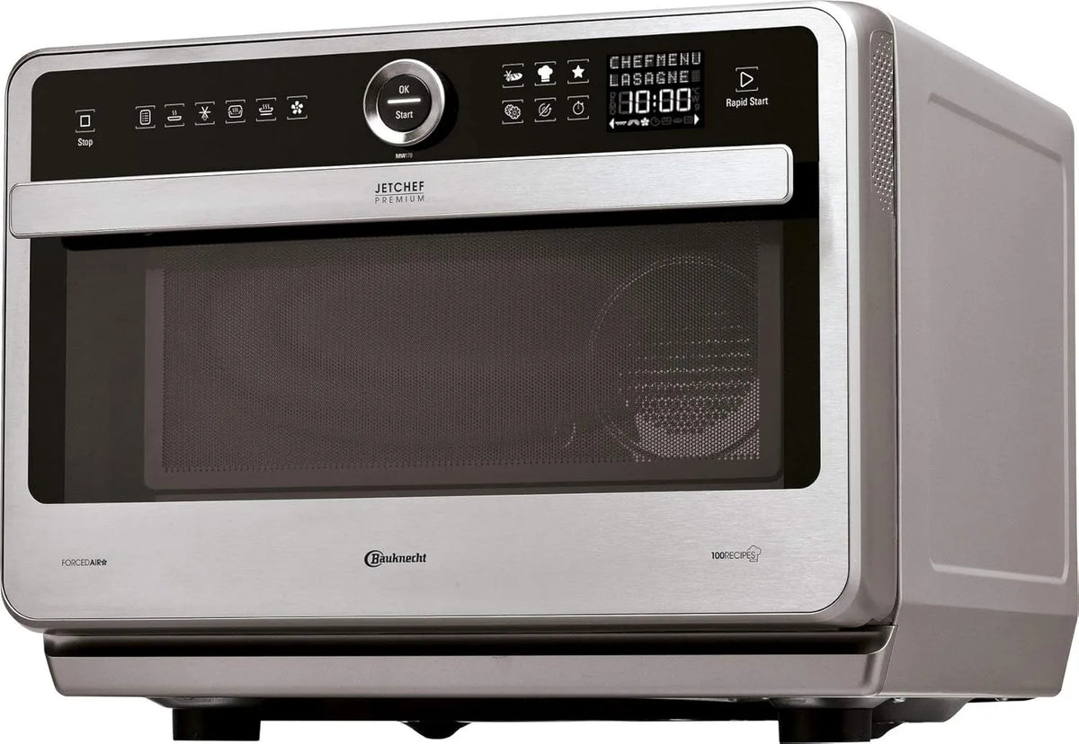 Bauknecht Grill MW 179 IN 5in1-Multifunktionsmikrowelle, Leistung 1000 W, Fassungsvermögen 33 L Garraum, Quartz 1200 W, Heißluft 1500 Watt, DualCrisp