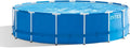 Intex Pool 28236, Ø 457 x 122 cm, Metal Frame Set, Aufstellpool, Zubehör enthalten, Farbe Grau