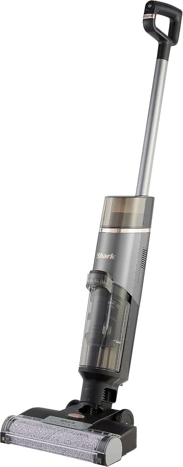 Shark Nass- und Trockensauger WD210EU, selbstreinigender Bodenreiniger, HydroVac Kabelloser mit antimikrobieller Bürstenrolle, Farbe Grau