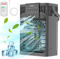 Klimaanlage 2-8-Stunden-Timer, Luftkühler,1200ml Wassertank,3 Geschwindigkeite,3 Nebelmodi, Ideal für Zuhause, Mobil,4-in-1 Mobile, Büro