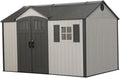 Gerätehaus Lifetime Kunststoff, Maße 381x244 cm, Schneelast 115 kg, Texas, Mit Bodenplatte & Zubehör, Wetterfest & UV-beständig, m²