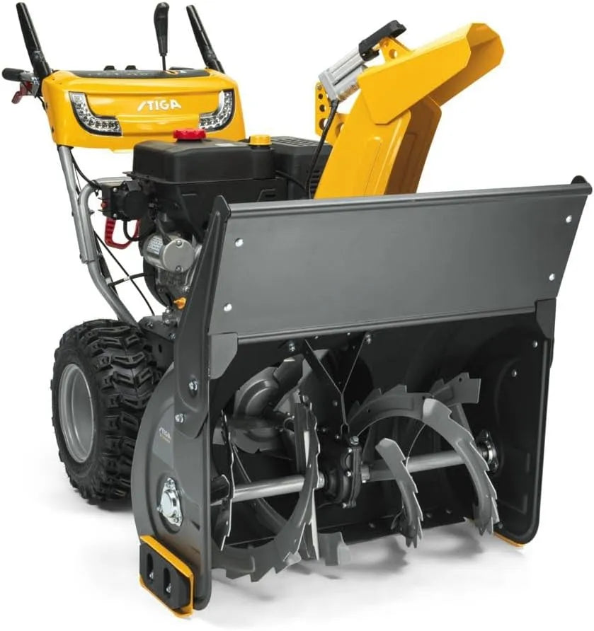 Stiga Schneefräse ST 7276 PH 420cc-Motor, hydrostatisches Getriebe, 76 cm Räumbreite, Zweistufige Benzin, LED-Scheinwerfer, beheizte Griffe