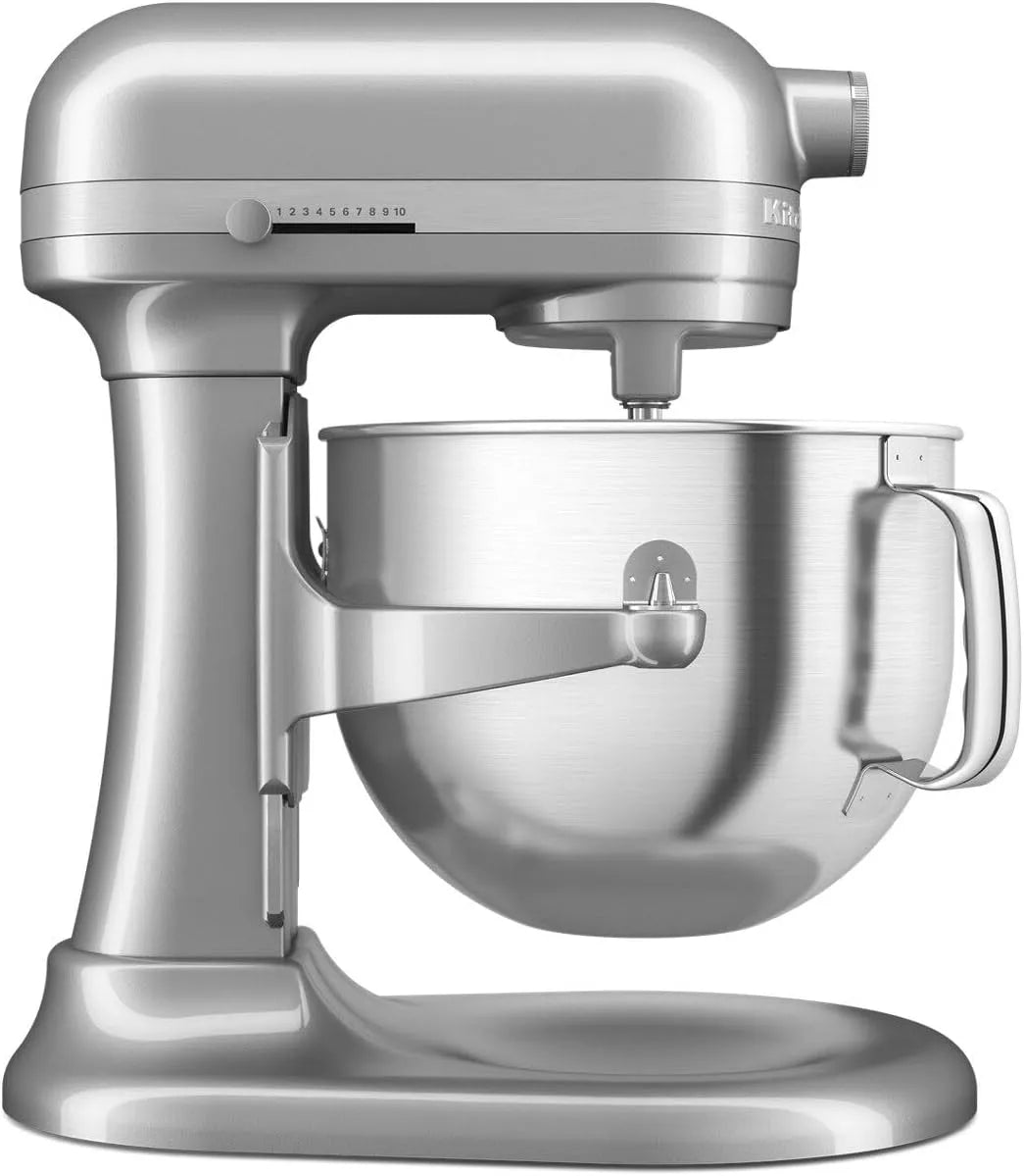 KitchenAid Standmixer KSM70SK, Fassungsvermögen 7 l, mit doppeltem Flex-Kegel-Griff, silberfarben