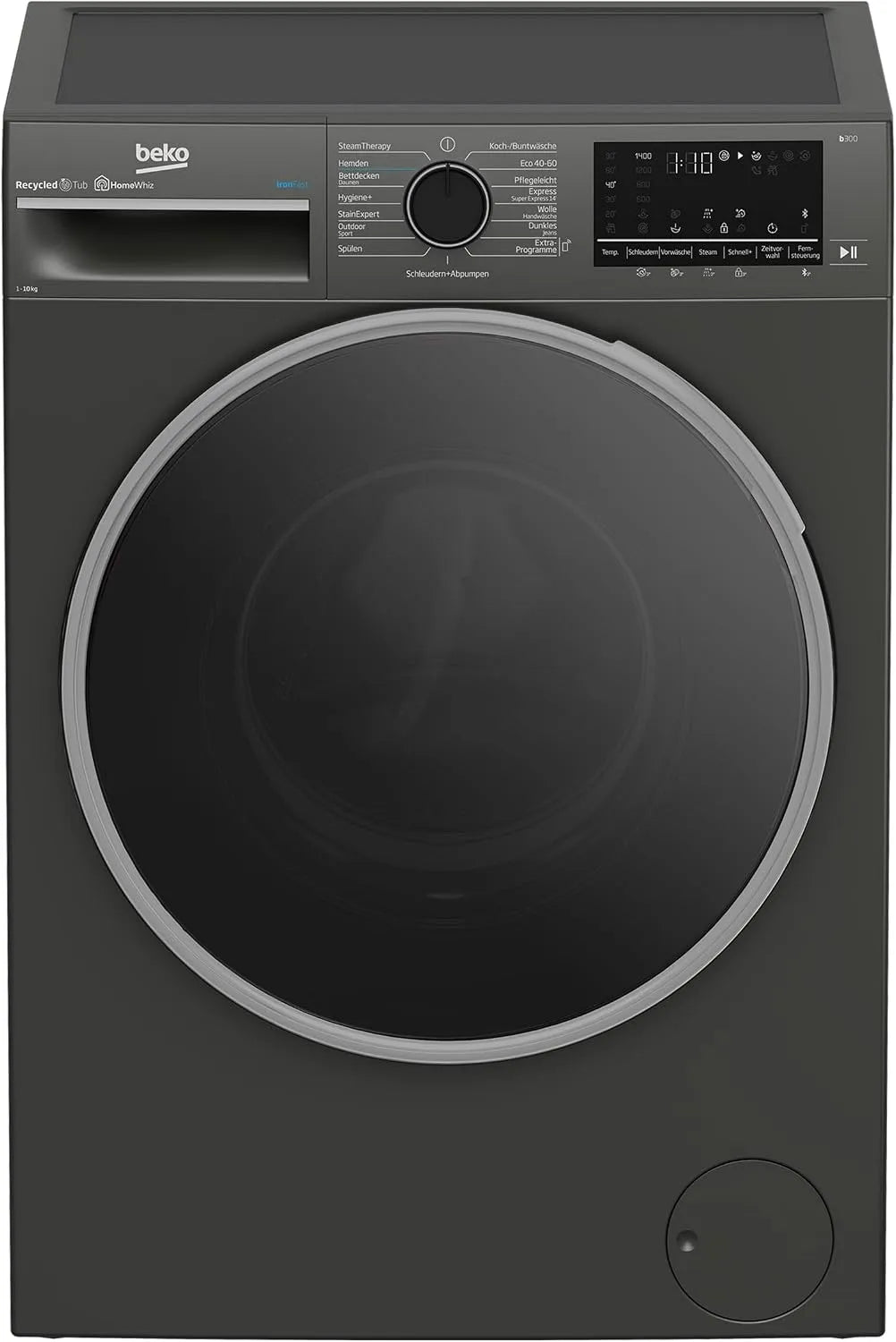 Beko Waschmaschine B3WFT510415M 1400, Gewicht 10kg, Waschvollautomat, min, SteamCure Dampffunktion, allergikergeeignet, AddXtra-Nachlegefunktion