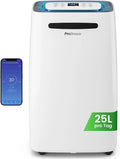 Luftentfeuchter 24h Pro Breeze, Fassungsvermögen 25L in Entfeuchtungsleistung, Raumgröße ca. 195m³, ~30 m², mit 4 Betriebsarten, Wäschetrocknung