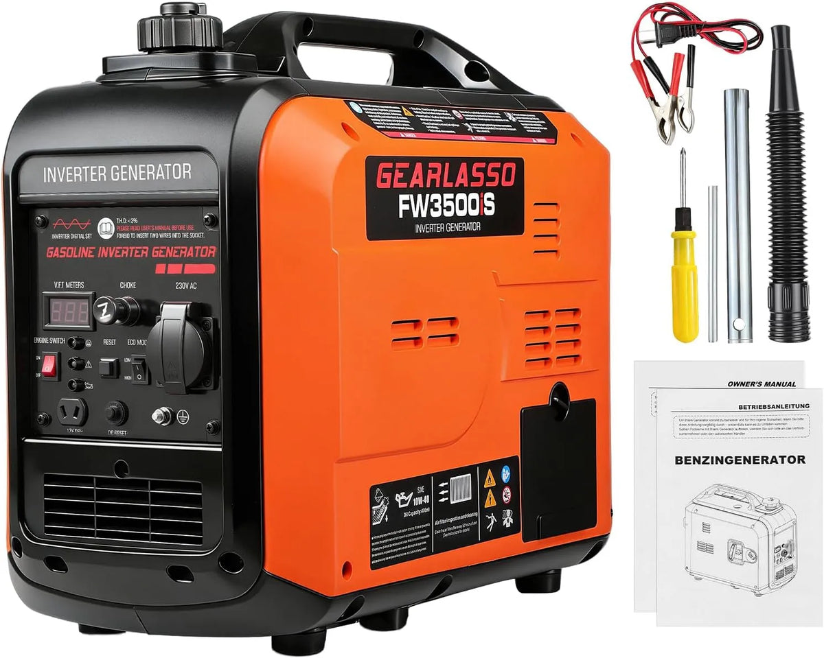 Stromerzeuger 4-Takt-Generator Inverter, Wohnmobilreisen, Leistung 3300W Benzin -Generator, Zuhause oder Baustellen