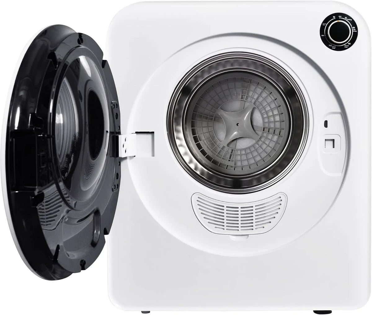 Wäschetrockner Abgastrockner, Gewicht 3kg, Gewicht 4,5kg, Leistung 830W, 5 Betriebsprogramme, Energieklasse G, Edelstahl, Dreifachfilter, Weiß