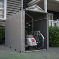 Geräteschuppen, Aus Stahl, Wetterfestes Lagerzelt, Dunkelgrau, Kompakt 187x100x160cm, Fahrradgarage mit Reißverschluss, Für Fahrräder und Werkzeug