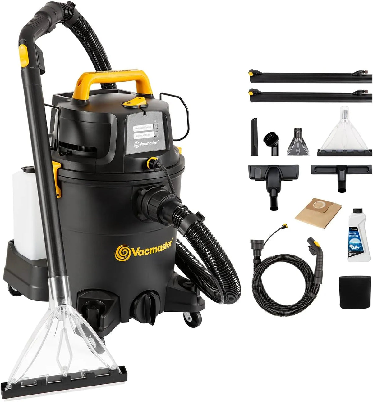 Nass- und Trockensauger VK1323PFR, Vacmaster 1300W 23L 3-in-1 Waschsauger mit Dual-Tank-Design, Bodenreiniger Für Hartböden Teppiche
