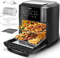Heißluftfritteuse Aigostar, Fassungsvermögen 12L Heißluftofen Backofen, Leistung 1700W Mini-Backofen, 7 Zubehör, 9 Betriebsprogramme, LED-Display