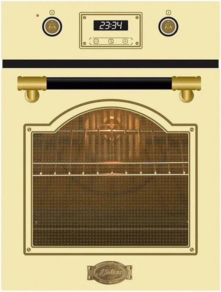 Backofen EH 4796, Fassungsvermögen 50 L, Kaiser Einbaubackofen ElfAD, Teleskopauszug, Easy clean-Emaille, Retro 45 cm, 9 Funktionen, Autark