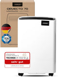 Luftentfeuchter 24h Comedes, Bautrockner Demecto 70, max. 75 Liter, Geeignet für Räume und Keller bis 240m², 550m³