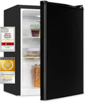 Exquisit Kühlschrank KB60-V-090E, Mini in Schwarz, Fassungsvermögen 52 l Nutzinhalt, 45cm Breite, Glasablagen, LED-Innenbeleuchtung