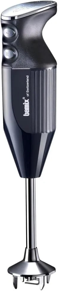 Set MAXX inklusive. Multifunktions Modell M350 bamix Stabmixer, 2-Stufen, Fleisch, Quirl, Made in Switzerland, in Schwarz, 300 Watt, Gemüsemesser